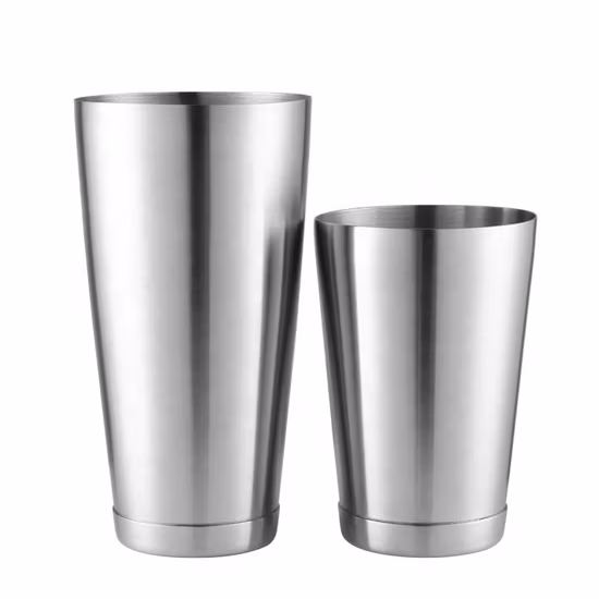 Professional Bartender Tools Metal Shaker Martini Stainless Steel Weighted Cocktail Shaker Silver Boston Shaker